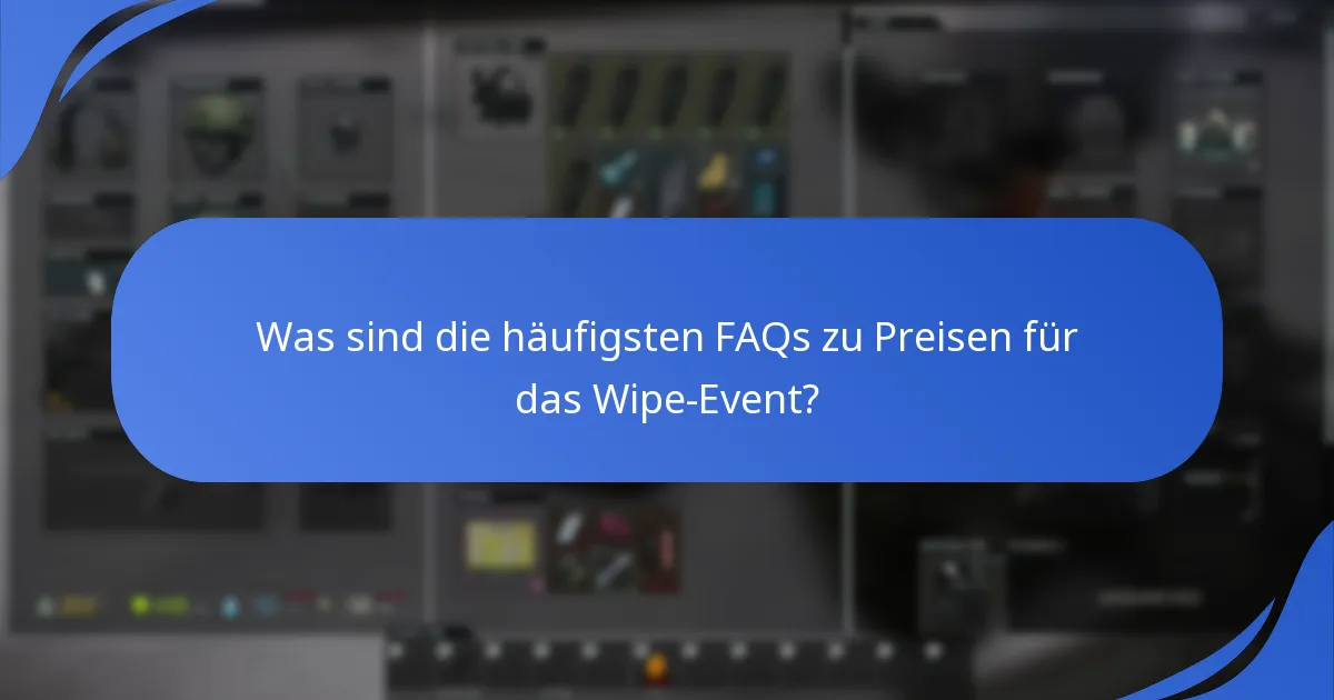 Wie erhalte ich Benachrichtigungen zur Preisbeanspruchung für das Wipe-Event?