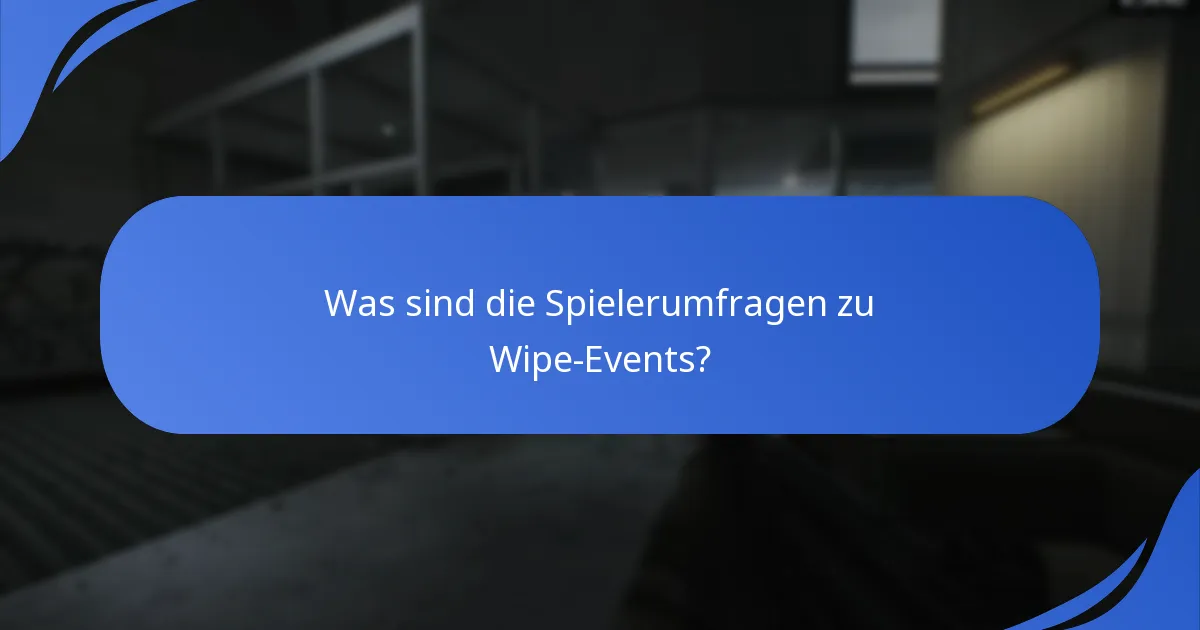 Was sind die Spielerumfragen zu Wipe-Events?