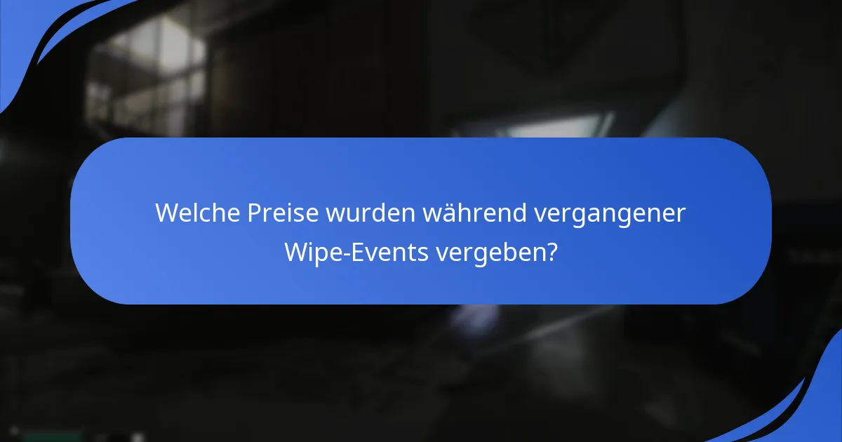Was sind die Erwartungen an zukünftige Preise bei Wipe-Events?
